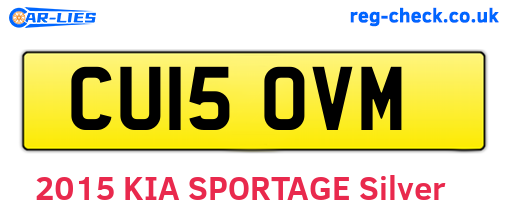 CU15OVM are the vehicle registration plates.