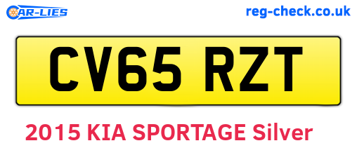 CV65RZT are the vehicle registration plates.