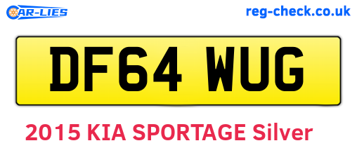 DF64WUG are the vehicle registration plates.