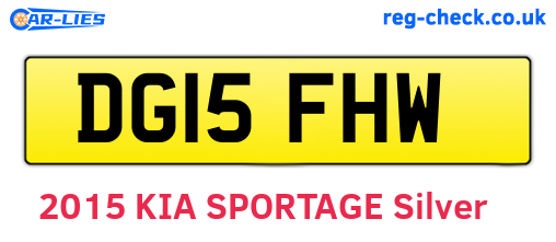 DG15FHW are the vehicle registration plates.