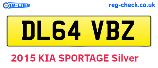 DL64VBZ are the vehicle registration plates.