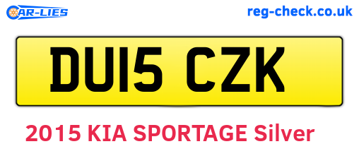 DU15CZK are the vehicle registration plates.
