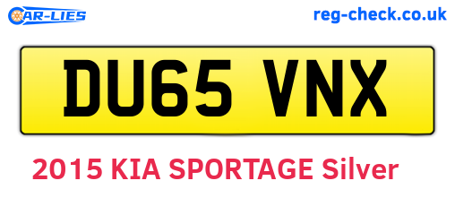 DU65VNX are the vehicle registration plates.
