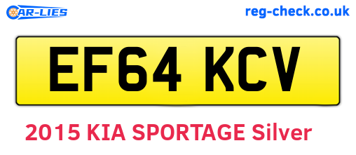 EF64KCV are the vehicle registration plates.