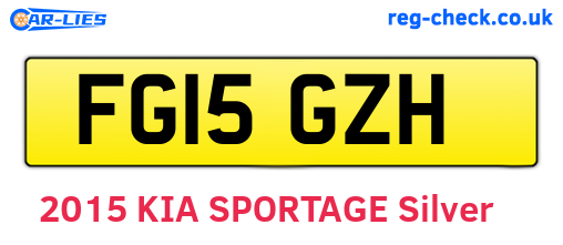 FG15GZH are the vehicle registration plates.
