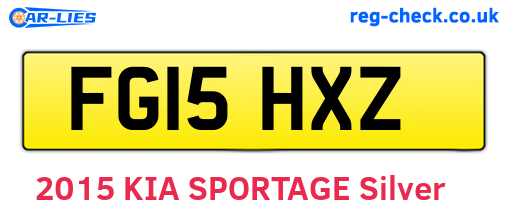 FG15HXZ are the vehicle registration plates.