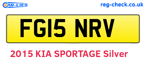 FG15NRV are the vehicle registration plates.