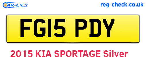 FG15PDY are the vehicle registration plates.