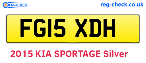 FG15XDH are the vehicle registration plates.
