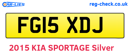 FG15XDJ are the vehicle registration plates.