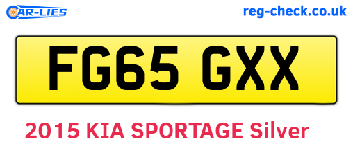 FG65GXX are the vehicle registration plates.