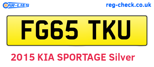 FG65TKU are the vehicle registration plates.