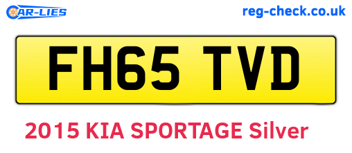 FH65TVD are the vehicle registration plates.