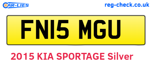 FN15MGU are the vehicle registration plates.