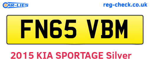 FN65VBM are the vehicle registration plates.