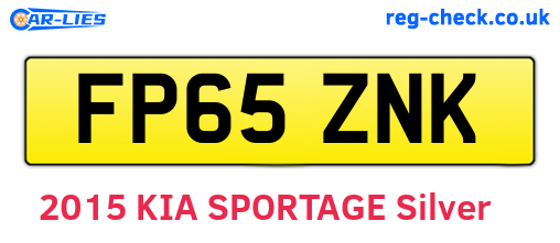 FP65ZNK are the vehicle registration plates.