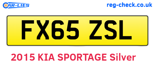 FX65ZSL are the vehicle registration plates.