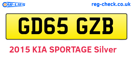 GD65GZB are the vehicle registration plates.