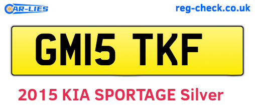 GM15TKF are the vehicle registration plates.