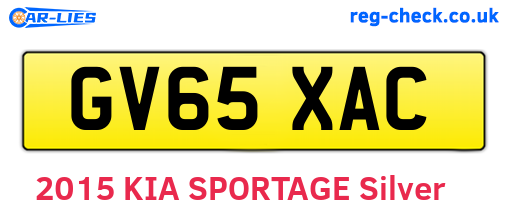 GV65XAC are the vehicle registration plates.