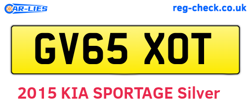 GV65XOT are the vehicle registration plates.