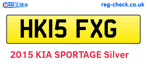 HK15FXG are the vehicle registration plates.