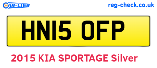 HN15OFP are the vehicle registration plates.