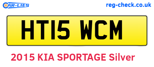 HT15WCM are the vehicle registration plates.