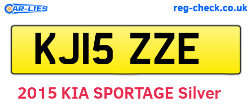 KJ15ZZE are the vehicle registration plates.