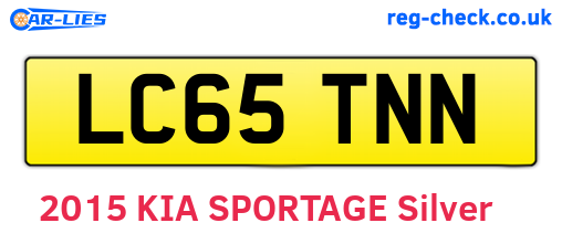 LC65TNN are the vehicle registration plates.