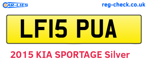 LF15PUA are the vehicle registration plates.