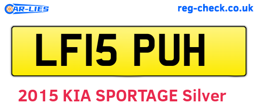 LF15PUH are the vehicle registration plates.