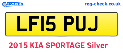 LF15PUJ are the vehicle registration plates.