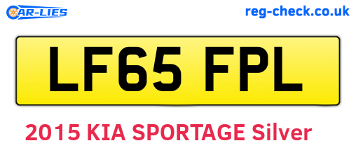 LF65FPL are the vehicle registration plates.