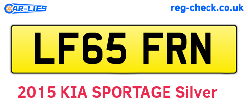 LF65FRN are the vehicle registration plates.