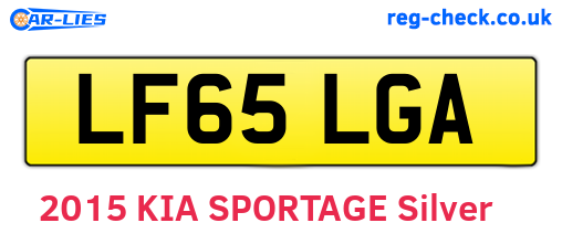 LF65LGA are the vehicle registration plates.