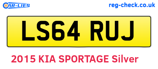 LS64RUJ are the vehicle registration plates.