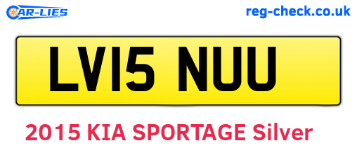 LV15NUU are the vehicle registration plates.