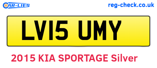 LV15UMY are the vehicle registration plates.