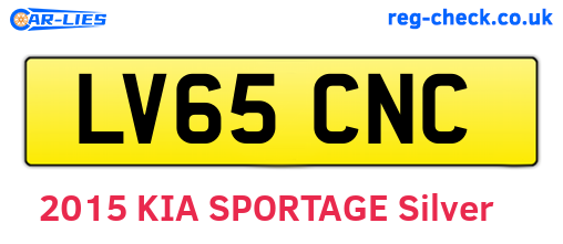 LV65CNC are the vehicle registration plates.