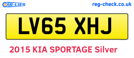 LV65XHJ are the vehicle registration plates.