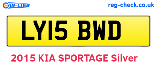 LY15BWD are the vehicle registration plates.