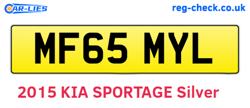 MF65MYL are the vehicle registration plates.
