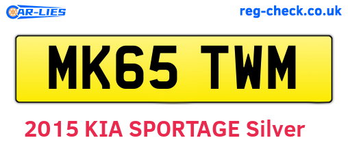 MK65TWM are the vehicle registration plates.