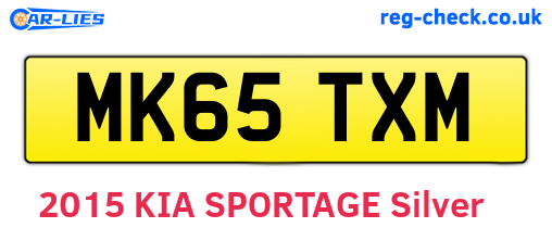 MK65TXM are the vehicle registration plates.