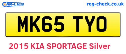 MK65TYO are the vehicle registration plates.