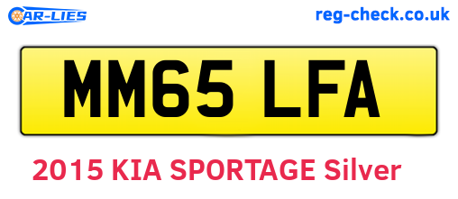 MM65LFA are the vehicle registration plates.