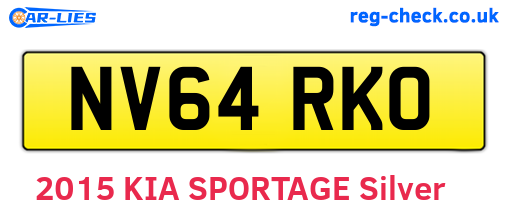 NV64RKO are the vehicle registration plates.