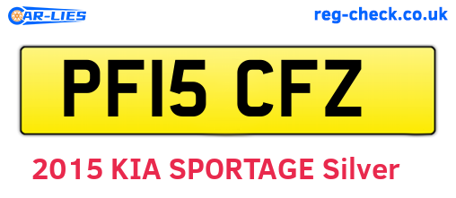 PF15CFZ are the vehicle registration plates.