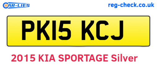 PK15KCJ are the vehicle registration plates.